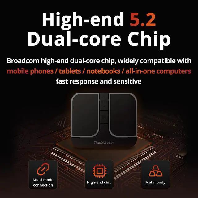 Alt view image 6 of 7 - VAREQOY Mini Square Mouse - 2.4GHz Wireless, Dual Bluetooth Connection, Compatible with All Major Operating Systems - High Precision Sensor, Customizable Multi-Function Buttons, Ideal for Office