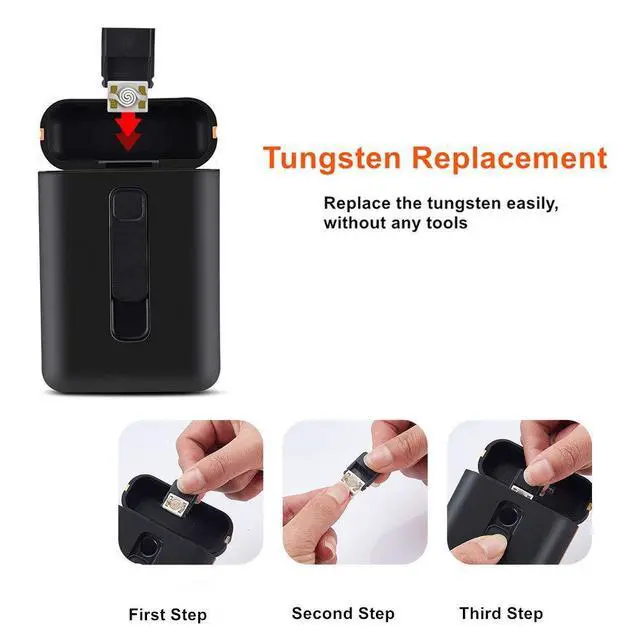 Alt view image 6 of 6 - VAREQOY Cigarette Case with Lighter Cigarettes Box King Size Portable Pack 20pcs Regular Size Cigarettes USB Lighters 2 in 1 Rechargeable Flameless Windproof Electric Lighter