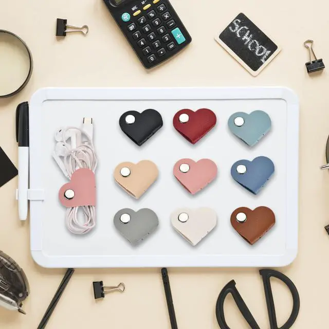 Alt view image 13 of 14 - SOEWIOU 8 Pcs Heart Cord Organizer, Earbud Holder & Headphone Cable Straps, Tangle-Free Wire Management for Earphones, USB Cables, Charging Cords