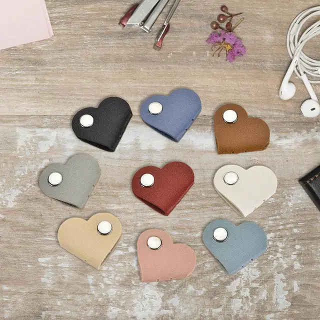 Alt view image 12 of 14 - SOEWIOU 8 Pcs Heart Cord Organizer, Earbud Holder & Headphone Cable Straps, Tangle-Free Wire Management for Earphones, USB Cables, Charging Cords