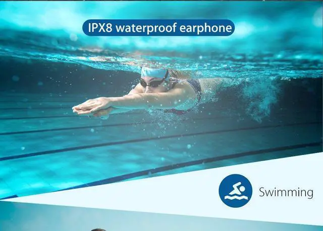 Alt view image 12 of 14 - SOEWIOU IPx8 Waterproof Underwater Headphones for Swimming laps, Diving, Hot Tub Spa, Freediving Earbud (Black & Silver)