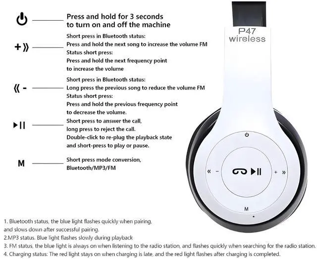 Alt view image 13 of 14 - SOEWIOU Wireless Bluetooth Over-Ear Headphones, Hybrid Noise Cancelling, HiFi Stereo, Foldable, Lightweight, Deep Bass, Black