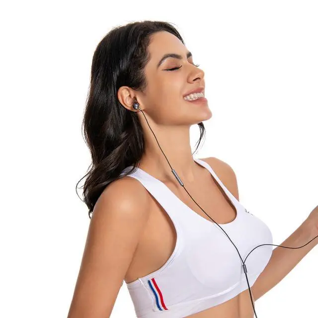 Alt view image 6 of 7 - VAREQOY USB C Headphones for Samsung S24 S23 FE S22 S21 S20 A53 A54 Wired Earbuds Metal in-Ear Type C Earphone with Microphone Volume Control Bass Stereo for iPhone 17 Pro Max iPhone 16 Pro Max Pixel