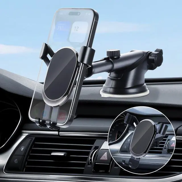 Alt view image 8 of 14 - SOEWIOU Phone Holders for Your Car Dashboard Windshield Air Vent 3-in-1 Universal Car Phone Mount Thick Case & Heavy Phone Friendly Cell Phone Holder Mount Fit for iPhone 16 15 Pro Max 14 13 Android