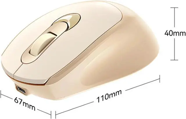 Alt view image 2 of 7 - SOEWIOU Wireless Mouse with 2.4G USB Single or Dual Mode Receiver 1600 DPI Portable Computer Mouse for Laptops PC Rechargeable