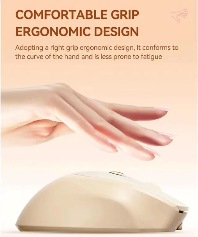 Alt view image 4 of 7 - SOEWIOU Wireless Mouse with 2.4G USB Single or Dual Mode Receiver 1600 DPI Portable Computer Mouse for Laptops PC Rechargeable