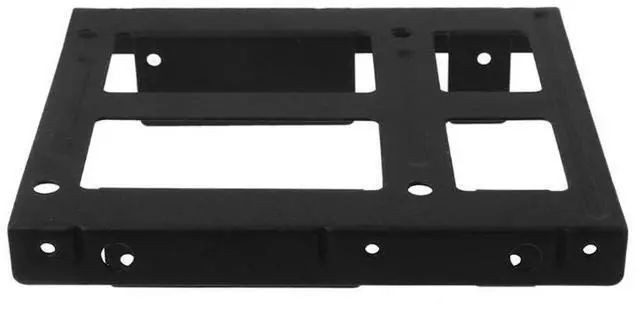 Alt view image 8 of 13 - Black Metal Dual 2.5" to 3.5" Hard Drive Bay Mounting Bracket 2x2.5" to 3.5" HDD/SSD Mounting Bracket Caddy with Screws
