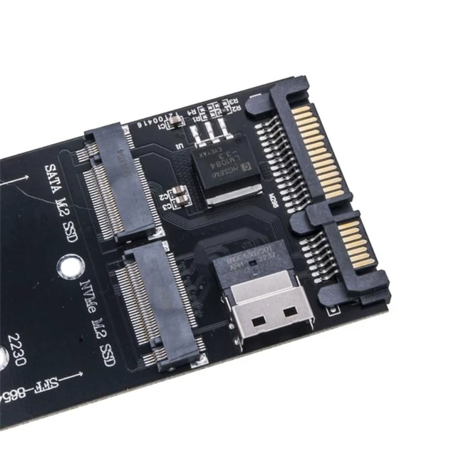 Alt view image 10 of 12 - 22Pin SATA Adapter SFF-8654 to M.2 U2 Kit NGFF M-Key To Slimline SAS NVME PCIe SSD SATA SSD Adapter For Mainboard