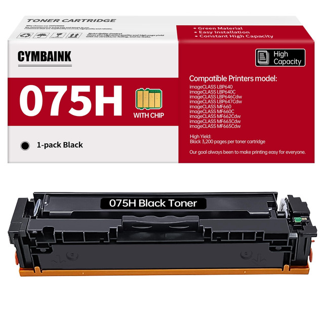 INKPAD Set Toner Compatibile Canon 075H 075 – Nero, Resa 3500 Pagine Per MF662Cdw MF663Cdw MF665Cdw