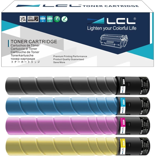 Main image of LCL TN216 TN319 Toner Cartridge Compatible Replacement for Konica Minolta Bizhub TN216 TN-216 TN216K TN216C TN216M TN216Y TN319 TN319K TN319C TN319M TN319Y Toner for C360 C220 C280 Printer,KCMY-4Pack