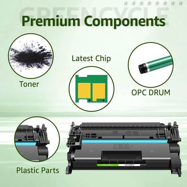 Alt view image 5 of 5 - greencycle 070 Black Toner Cartridge Compatible Replacement for Canon 070 CRG070 CRG-070 Toner Cartridge for imageCLASS MF465dw MF462dw LBP246dw LBP247dw Printer (4 Pack)
