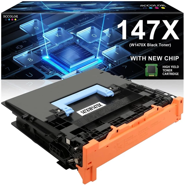 Main image of SPLENDIDCOLOR W1470X 147X Toner Cartridge W1470X 147X Black Toner Cartridge( 25,200 Pages) Replacement for Enterprise M611 M612 MFP M634 MFP M635 MFP M636 Series Printer.with New Chip