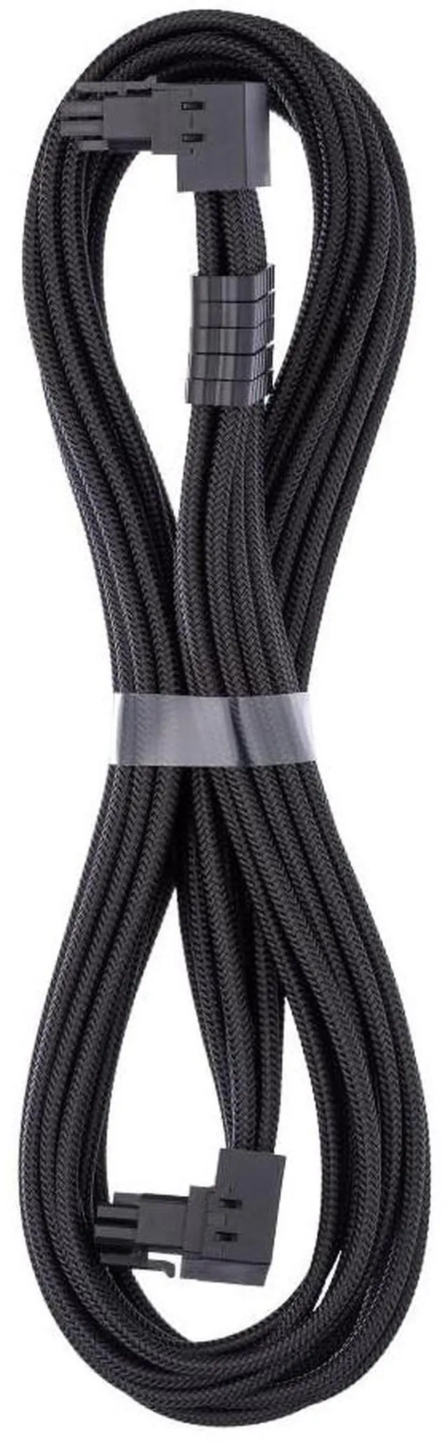 Main image of CableMod C-Series Pro ModMesh Sleeved 12V-2x6 12VHPWR 90 StealthSense PCIe Cable for Corsair Type 5 HXi Shift - Variant A (Black, 90 16-pin to 90 16-pin, 65cm)