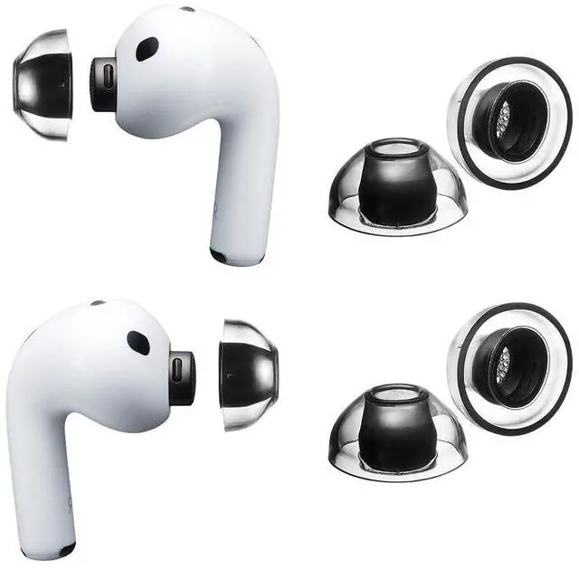 Main image of XELASTEC 2 AirPods Pro 3 Ear Tips Replacement Body-Heat Adaptive Material, Seamless Seal, 12-Hole Micro Filter, Secure Fit Anti-Slip Earbud Tips, AirPod Pro Replacement Tips (L)