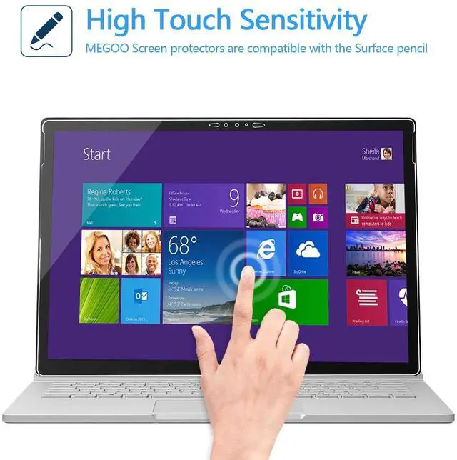 Alt view image 5 of 5 - Megoo [2-pack Surface Book 3 13.5" Tempered Glass Screen Protector Precise Custom Fit, High Protection, Elegant Design, Silky Smooth Touch (For Surface Book 3)