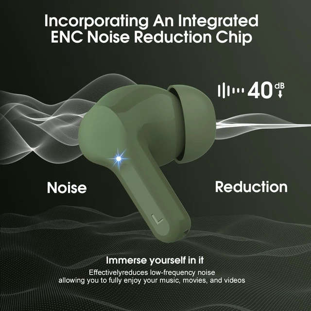 Alt view image 4 of 5 - BESNOOW I53 ENC Wireless Earbuds Bluetooth 5.4 HiFi Stereo in Ear Ear Buds