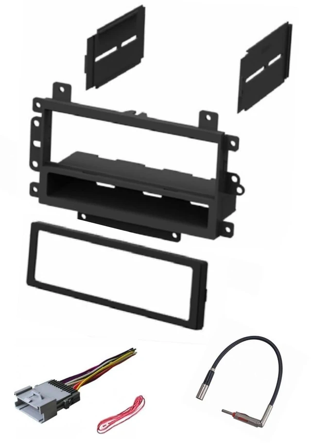 Main image of Generic Single Din Car Stereo Radio Install Dash Kit, Wire Harness, and Antenna Adapter -Made for Chevrolet: 2003 2004 2005 2006 Silverado, 2003-2006 Suburban, 2003-2006 Tahoe +More -No Premium Bos