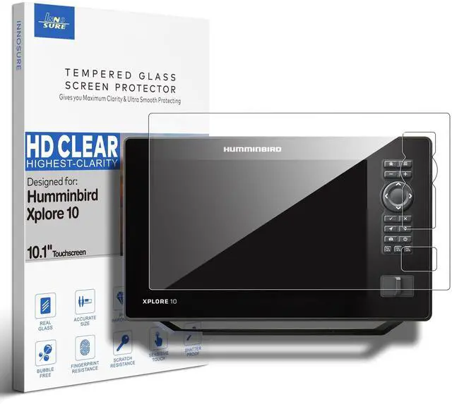 Main image of INNOSURE Premium Tempered Glass Screen Protector designed for Humminbird Xplore 10-10.1" Touchscreen Anti Fingerprint/Scratch (HD Clear)