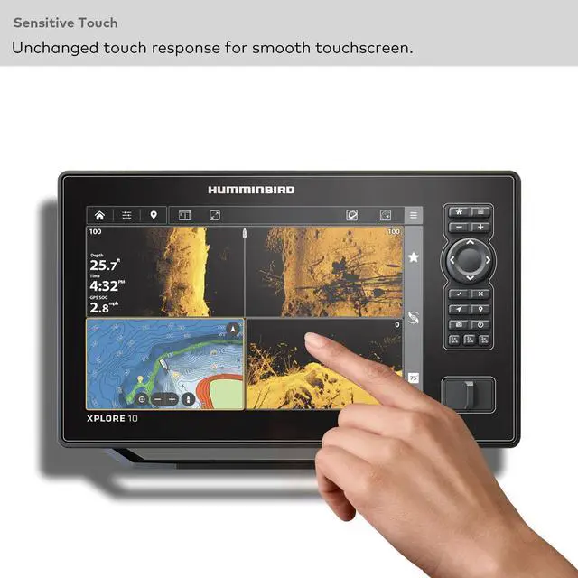 Alt view image 5 of 5 - INNOSURE Premium Tempered Glass Screen Protector designed for Humminbird Xplore 10-10.1" Touchscreen Anti Fingerprint/Scratch (HD Clear)