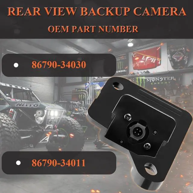 Alt view image 3 of 5 - TINJO Car Rear View Back up Camera HD Fit for Toyota Tundra 2007 2008 2009 2010 2011 2012 2013, Park Assist Backup Camera Safety w/Reverse Trajectory Replace OEM# 86790-34030, 86790-340110