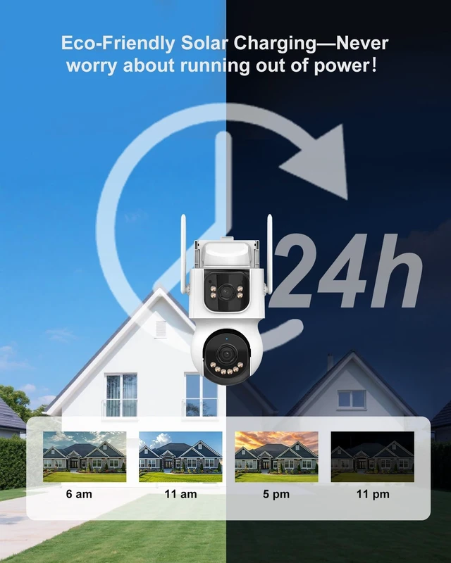 Alt view image 4 of 5 - INSEETECH 8MP Dual-Lens Wireless Solar Security Camera Outdoor AOV 10X Zoom