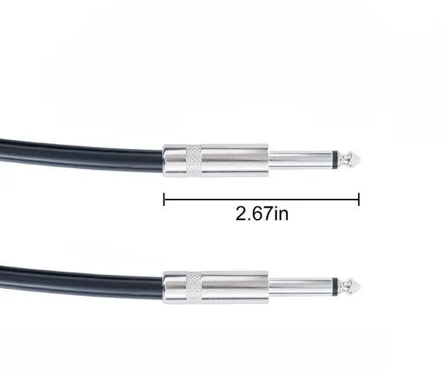 Alt view image 4 of 5 - UMOKI 2PCS Professional 100 Feet 12 Gauge 1/4 Inch to 1/4 Inch Male Speaker Cables - 100ft 12AWG 6.35mm Stereo Audio Wires DJ Cables - 2 Pack
