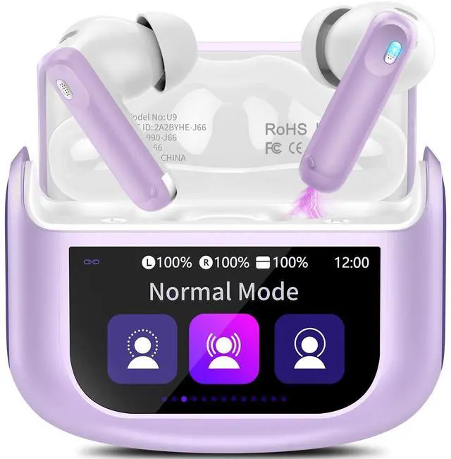 Main image of Thunelec Ai Translation Earbuds Real Time, 3-in-1 Buletooth 5.3 Translator Earbuds with 5 Translation Modes/164 Languages/No Subscription Required, 48H Headphones Translator, Purple