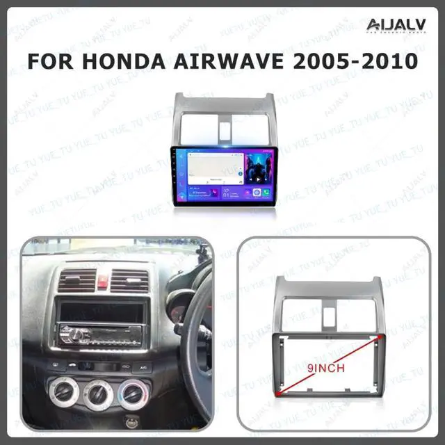 Alt view image 2 of 5 - 9inch 2DIN Installation Dash Kit fits for Honda Airwave 2005-2010 Aftermarket Android Car Radio Stereo Mounting Fascia Panel