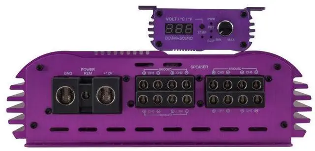 Alt view image 3 of 4 - DOWN4SOUND JP77 Purple ^^ 3000W RMS - 7 Channel Amplifier