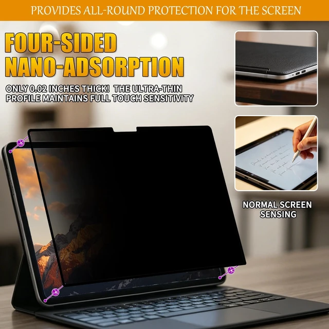 Alt view image 5 of 5 - Ceydebne Privacy Screen for Surface Pro 12.3 Inch (7/6/5/4)