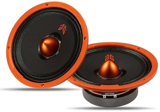 Main image of Guooreat MX65E1 Loudspeaker 6.5 Inch Midrange 400 Watts 6 Ohms Orange Bullet, Premium Quality Audio Door Speakers for Car or Truck Stereo Sound System, Orange (2 Speakers)