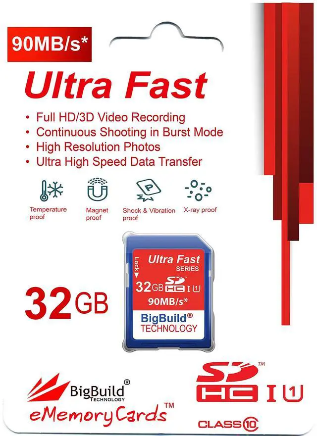 Alt view image 2 of 5 - BigBuild Technology 32GB SDHC Memory Card for Panasonic Lumix DC-S5II / S5IIX Cameras
