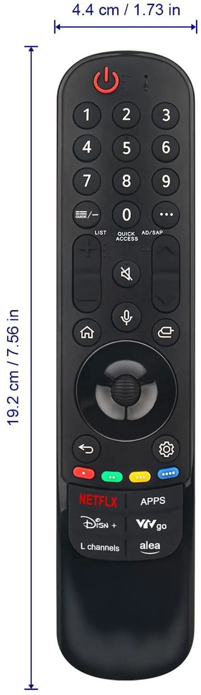 Alt view image 3 of 5 - AN-MR24GN MR24GN Replace Voice Remote Control Compatible with LG OLED evo C4 4K Smart TV 2024 OLED65C4PUA OLED65B4AUA OLED65G4SUB OLED48B4PUA OLED83C4AUA OLED65C4AUA OLED77B4PUA OLED77C4PUA MR24GA