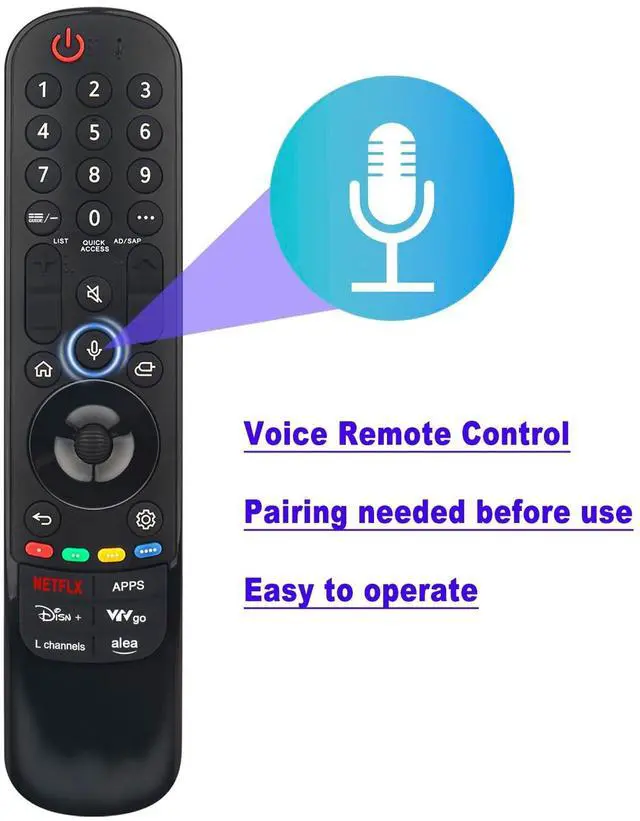 Alt view image 2 of 5 - AN-MR24GN MR24GN Replace Voice Remote Control Compatible with LG OLED evo C4 4K Smart TV 2024 OLED65C4PUA OLED65B4AUA OLED65G4SUB OLED48B4PUA OLED83C4AUA OLED65C4AUA OLED77B4PUA OLED77C4PUA MR24GA