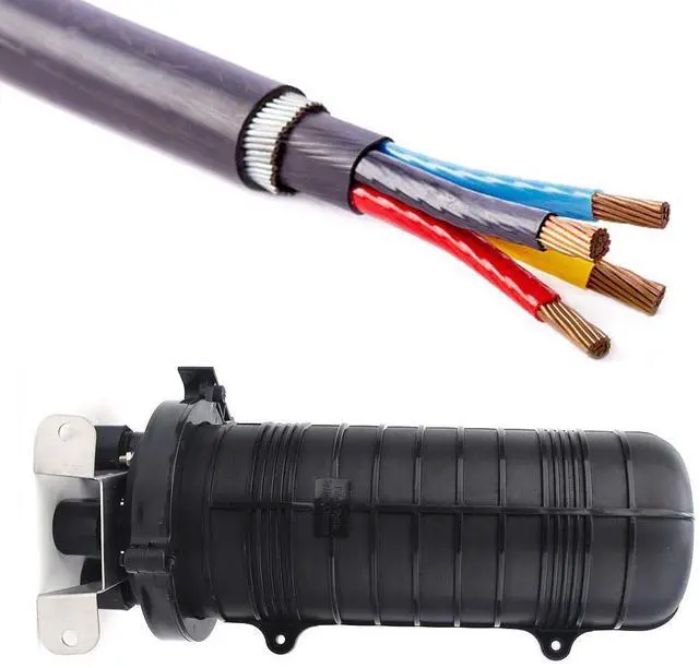 Alt view image 3 of 5 - Fiber Optic Splice Enclosure, Fiber Optic Cables Enclosure Box, Vertical Fiber Connection Box, IP68 Waterproof, Accessories Included, Black(96 Core)