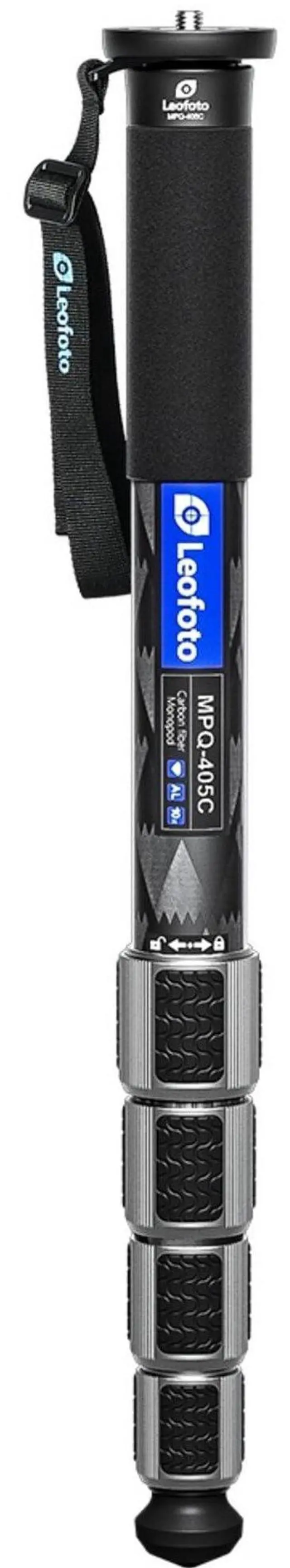 Main image of Leofoto MPQ 40mm Monopod, Premium Carbon Fiber, Water-Resistant, Convertible Mounting Stud, Wrist Strap (MPQ-405C)