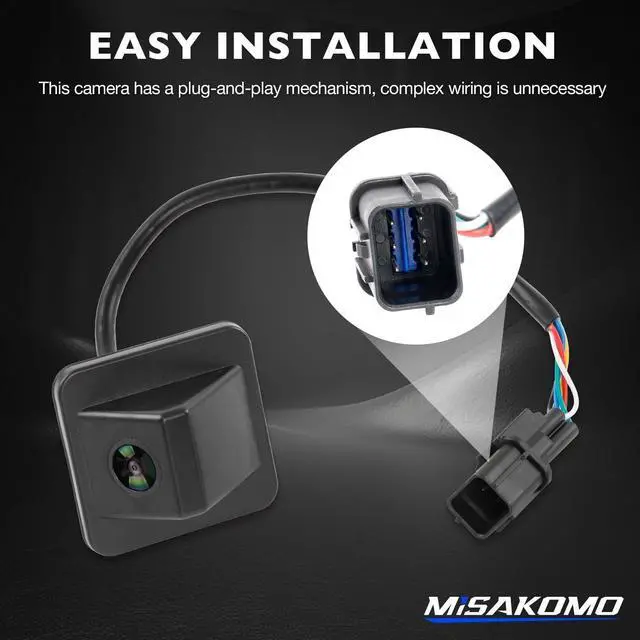 Alt view image 5 of 5 - Rear View Backup Camera Compatible with Kia Optima 2014 2015 2016, Reverse Parking Assist Camera Replaces 957602T650 95760-2T650, Replacement Back Up Camera Plug & Play