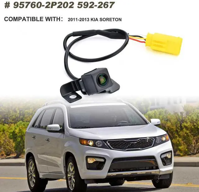 Alt view image 2 of 5 - Rear View Backup Camera Compatible with Kia Sorento 2011 2012 2013 Park Assist Camera Replaces# 95760-2P202 592-267 957602P000 957602P201