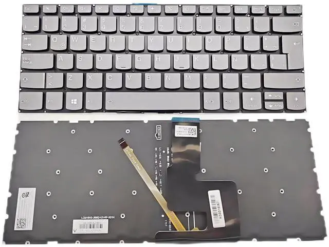 Main image of Laptop Replacement Latin Spanish (latin espanol teclado) for Lenovo IdeaPad 320-14ISK 320-14IKB 320-14AST 120S-14IAP 520S-14IKB S145-14IWL S145-14IIL S145-14API S145-14IKB Grey Keyboard with Back