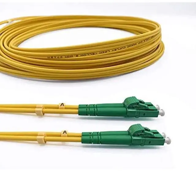 Main image of Elfcam - 15m/49.21ft Fiber Optic Cable LCA to LCA OS2 Singlemode Duplex 9/125um LSZH, Yellow, 15 Meter