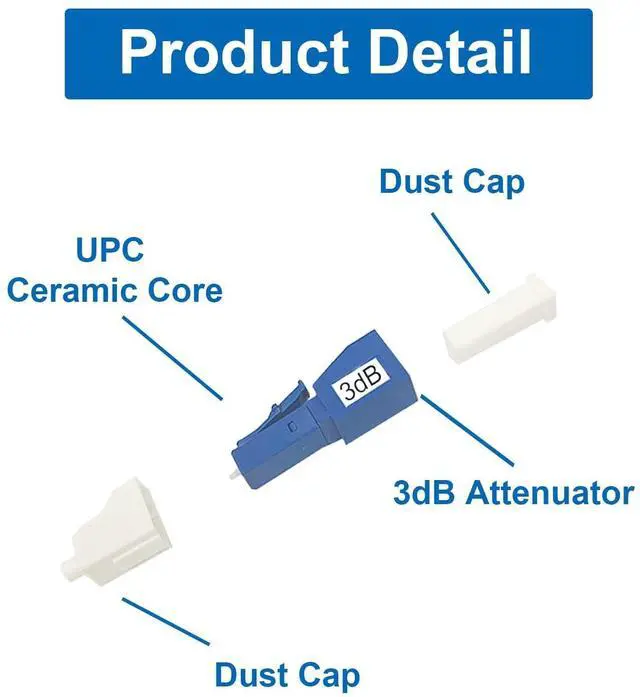 Alt view image 3 of 5 - GwliUni 10Pcs 3dB LC-UPC Fiber Optic attenuator, Fiber Signal Attenuation Converter, LC Inserts Connector Single Mode
