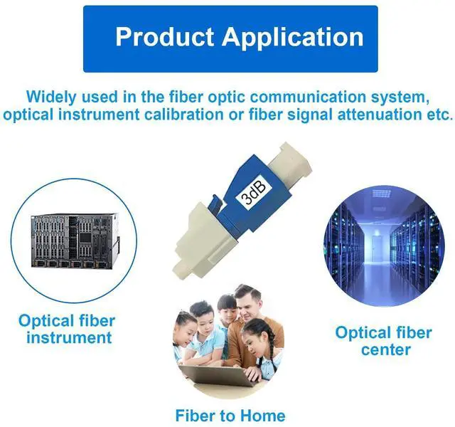 Alt view image 5 of 5 - GwliUni 10Pcs 3dB LC-UPC Fiber Optic attenuator, Fiber Signal Attenuation Converter, LC Inserts Connector Single Mode