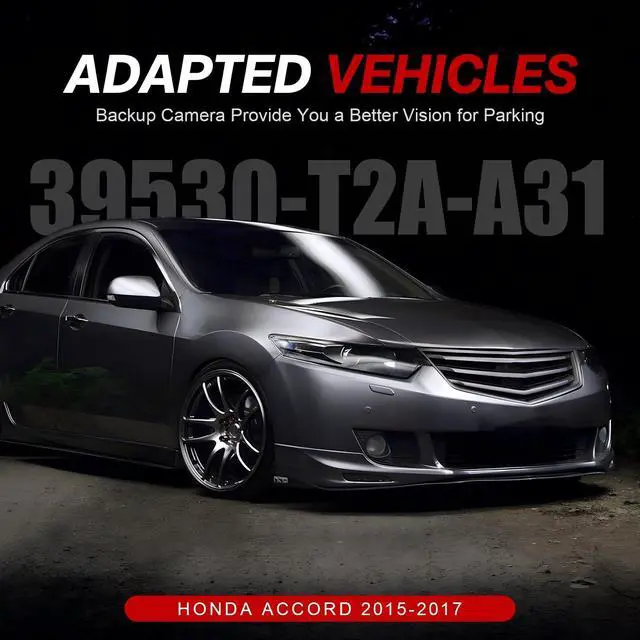 Alt view image 3 of 5 - GZGN 39530-T2A-A31 Backup Camera Rear View Back Up Assist Camera Compatible with 2014 2015 Honda Accord Sedan EX-L, 2016 2017 Accord Sedan Replace 39530-T2A-A21,39530-T2A-U110-M2