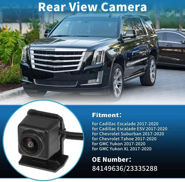 Alt view image 2 of 5 - HEROFFIX Rear View Camera for Cadillac Escalade for Chevrolet Suburban Tahoe for GMC Yukon 2017-2020 Park Assist Backup Reverse Camera Replace No.84149636/23335288