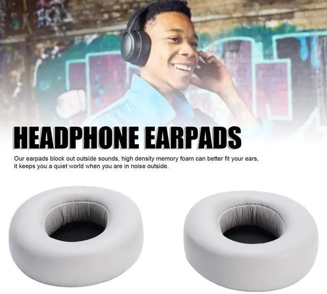 Alt view image 2 of 5 - Denash Ear Pads for - M700B - M500B - M300B - M500BE - K Headphone, Soft Protein Leather Replacement Earpads, Headset Earpads Cushions (Gray)