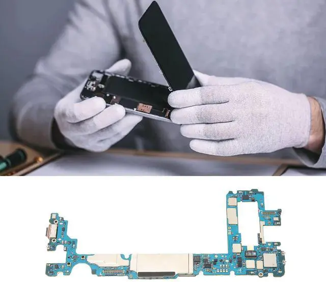 Alt view image 4 of 5 - 128GB Unlocked Mobile Phone Motherboard, PCB Logic Board Replacement Mainboard, for S10+