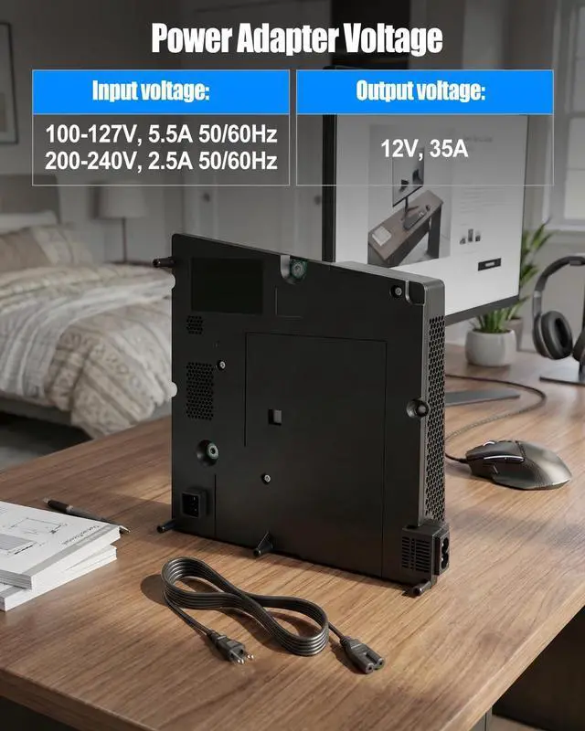 Alt view image 4 of 5 - Internal Power Supply Replacement Compatible with PS5 Pro CFI-70XX CFI-7000 CFI-7021 Series, Game Console Power Supply AC Adapter Charger Brick with Cord