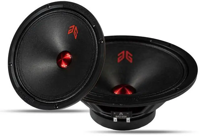 Main image of Guooreat MX80P1 Loudspeaker 8 Inch Midrange 480 Watts 4 Ohms Orange Dust Cap, Premium Quality Audio Door Speakers for Car or Truck Stereo Sound System, Orange (2 Speakers)