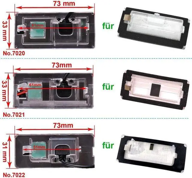 Alt view image 3 of 5 - Waterproof Car Rear View Camera 170 Wide Angle Night Visions Backup Reversing Parking Camera replacememt for BMW 7er E65 E66 E67 730Ld 7301 Li 730d 740d 740i 745d 750i 760i Saloo Mimousine (No.7020)