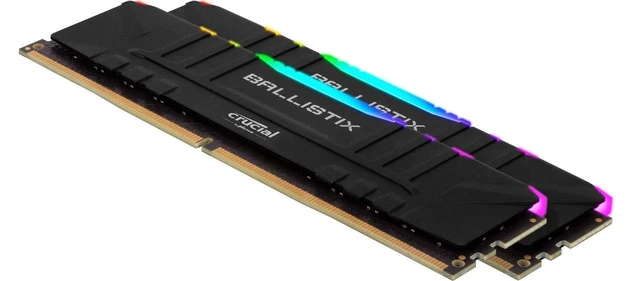 Alt view image 3 of 5 - Crucial Ballistix RGB 3600 MHz DDR4 DRAM Desktop Gaming Memory Kit 32GB (16GBx2) CL16 BL2K16G36C16U4BL (Black)